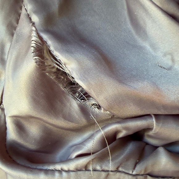 Michael Kors Long Puffer Coat - Gray/purplish inside lining torn under armpits - Picture 6 of 9